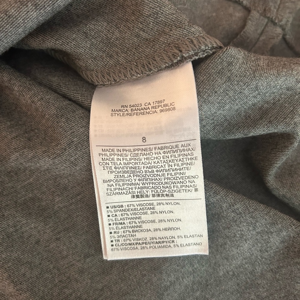 Banana Republic Fit and Flare Grey Mini Skirt Size 8 - Picture 6 of 7